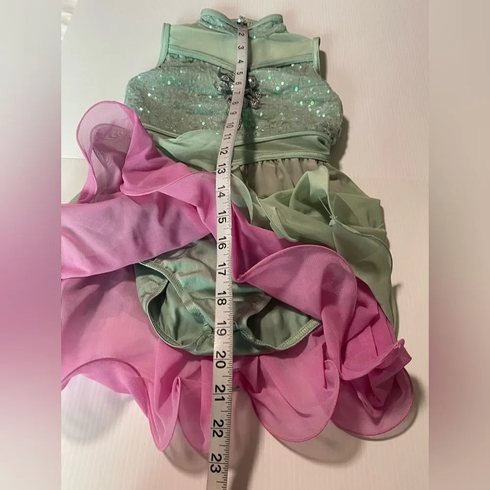 WEISSMAN Dance Costume ballet sequins blue lavender You Set Me Free 14248 IC 7/8